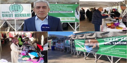 Malatya Umut Kervanı'ndan Gazze yararına kermes etkinliği