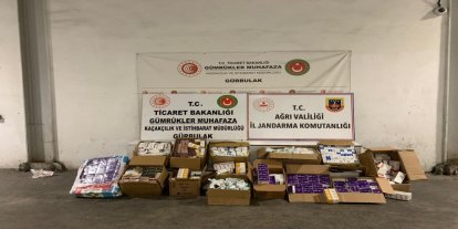 Ağrı'da gümrük kaçağı binlerce kutu ilaç ve tıbbi malzeme ele geçirildi