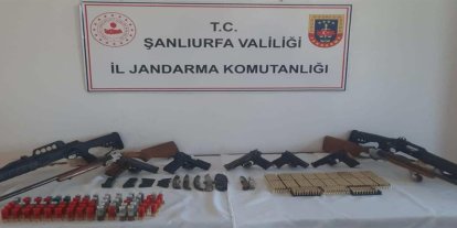 Şanlıurfa Halfeti’de çok sayıda silah ve fişek ele geçirildi