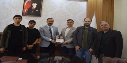 Gaziantep'te öğrencilerden Gazze'ye destek