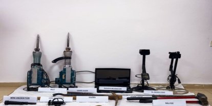 Adıyaman'da kaçak kazı yapan 3 şüpheli suçüstü yakalandı