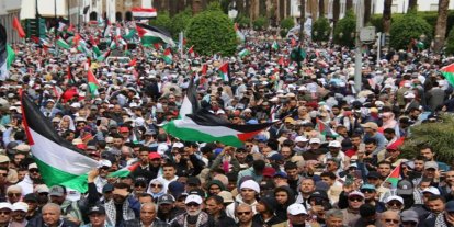 Fas'ta Gazze ablukasına karşı dayanışma eylemi