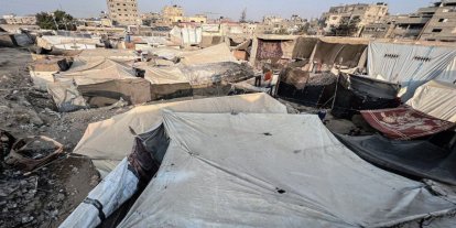 Gazze Sivil Savunması: Soğuk ve yağış, çadırlarda yaşayan on binlerce kişi için ciddi tehlike oluşturuyor