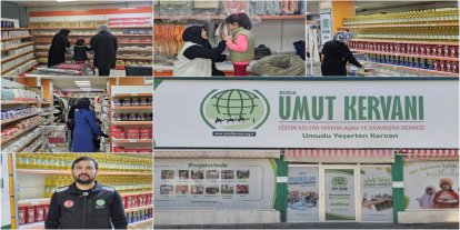 Umut Kervan'ından sosyal market kartıyla Bursa'da yüzlerce aileye yardım