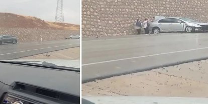 Siirt’te yağışlı hava trafik kazasına neden oldu