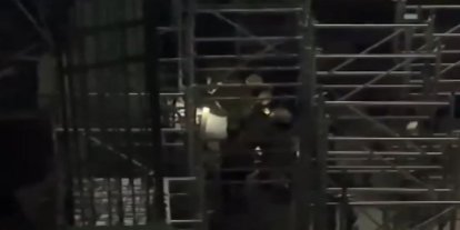 İstanbul'daki metro inşaatında iskele çöktü