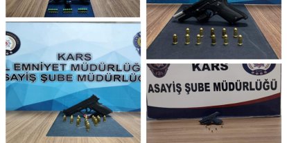 Kars’ta asayiş denetimlerinde çok sayıda silah ve fişek ele geçirildi