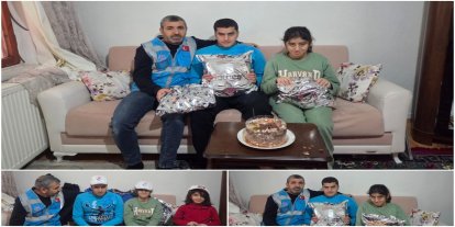 Yetim ve engelli kardeşler hediyelerle mutlu edildi