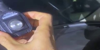 Malatya'da çakarlı araç kullanan sürücüye ceza