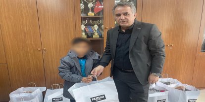 Batman'da 850 öğrenciye mont ve bot yardımı yapıldı