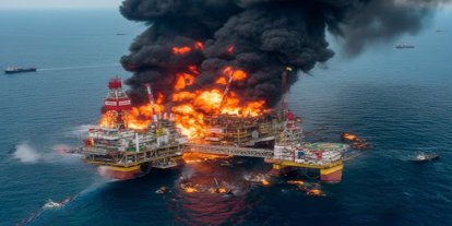 Ukrayna'dan Hazar Denizi'nde Rusya'ya ait bir petrol platformuna saldırı