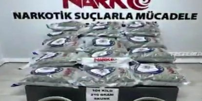 Kayseri’de 104 kilogram uyuşturucu ele geçirildi: 4 tutuklama