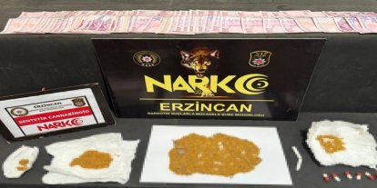 Erzincan’da uyuşturucu operasyonunda çeşitli maddeler ele geçirildi