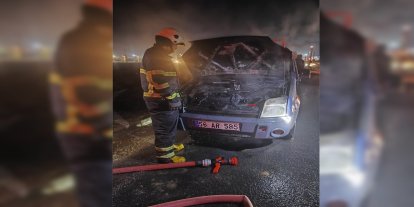 Hareket halindeki araç bir anda alev aldı