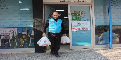 Yetimler Vakfı Gaziantep Temsilciliği kandil münasebetiyle kımızı ve beyaz et dağıtımı gerçekleştirdi