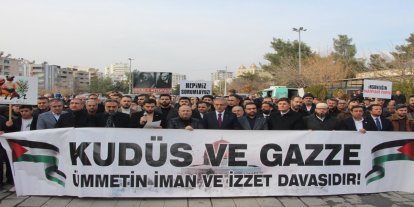 Mardin'de Gazze için basın açıklaması düzenlendi