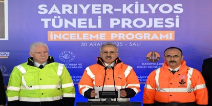 Uraloğlu: Sarıyer–Kilyos Tüneli’nde fiziki gerçekleşme yüzde 76’ya ulaştı