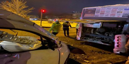 Bingöl’de kaygan yol kazaya neden oldu: 1 yaralı