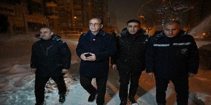 Belediye Başkanı Geçit, karla mücadele çalışmalarını yerinde inceledi