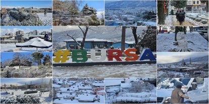 Kar yağışı Bursa’ya kartpostallık görüntüler sundu