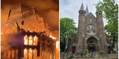 Amsterdam'ın simge yapılarından biri olan kilise yangında yok oldu