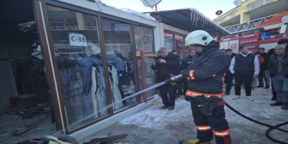 Malatya'da konteyner iş yerinde yangın