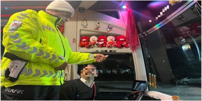 Malatya'da otobüslere kış lastiği ve takograf denetimi