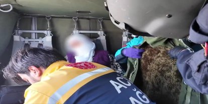 Diyarbakır’da rahatsızlanan vatandaş helikopterle hastaneye ulaştırıldı