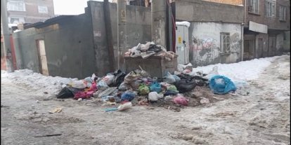 Diyarbakır'da toplanmayan çöpler sokaklara yayıldı