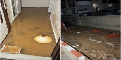 Adana’da kuvvetli sağanak: Siteyi su bastı, istinat duvarı çöktü