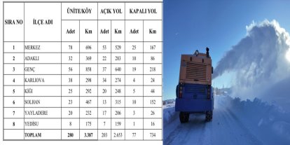 Bingöl’de kapalı köy yollarını açma çalışmaları sürüyor