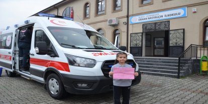 Bursa’da minik öğrencinin ambulans hayali gerçeğe dönüştü