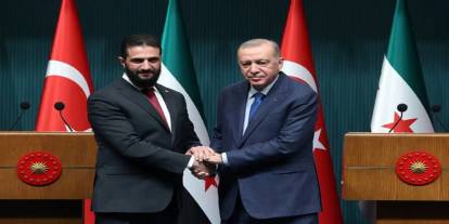 Cumhurbaşkanı Erdoğan, Şara ile görüştü