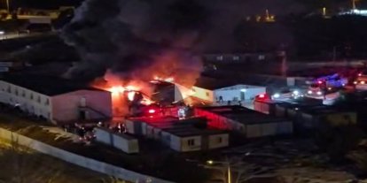 Malatya'da işçilerin kaldığı prefabrik yapıda yangın