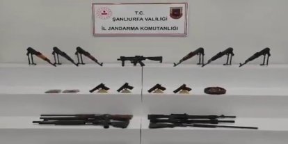 Viranşehirde silah ve mühimmat ele geçirildi