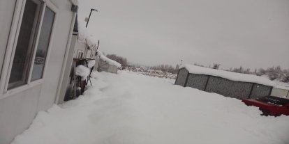 Malatya Doğanşehir'de kar yağışı, konteyner kentte yaşamı zorlaştırdı