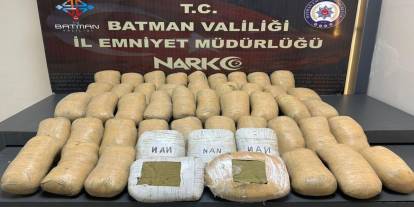 Batman'da 51 kilo esrar ele geçirildi