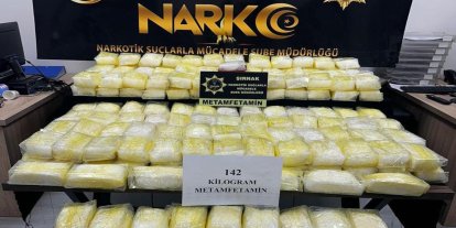 Şırnak'ta 142 kilogram uyuşturucu ele geçirildi