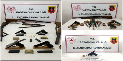 Kastamonu’da ruhsatsız silah operasyonunda 7 şüpheli gözaltına alındı