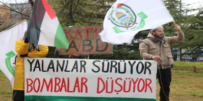 ABD Büyükelçiliği önünde Gazze nöbeti: Gerçek adalet sağlanana kadar susmayacağız