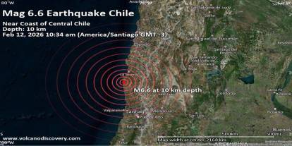 Şili kıyılarında 6,6 büyüklüğünde deprem