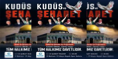 Batman'da "Kudüs ve Şehadet" programı düzenleniyor