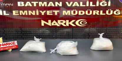 Batman'da otobüs bagajından 3 kilo 220 gram metamfetamin çıktı