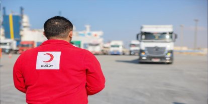 Kızılay'ın Gazze'ye gönderdiği iyilik gemisi El Ariş Limanı’na ulaştı
