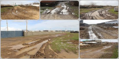 Karacadağ Bölgesindeki mahalle yolları kullanılamaz durumda