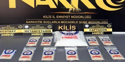 Kilis'te mezarlıkta saklanan 3 bin uyuşturucu hap ele geçirildi