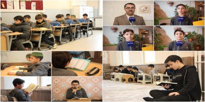 Gaziantep'te öğrenciler her gün birlikte mukabele okuyor