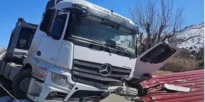 Park halindeki tır, sürücüsünün el frenini çekmeyi unutması sonucu kaza yaptı