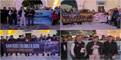 Antalya’da Peygamber Sevdalıları’ndan İran’a yönelik saldırılara tepki