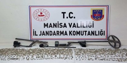 Manisa'da 2 bin 580 sikke ve 235 tarihi obje ele geçirildi: 1 gözaltı